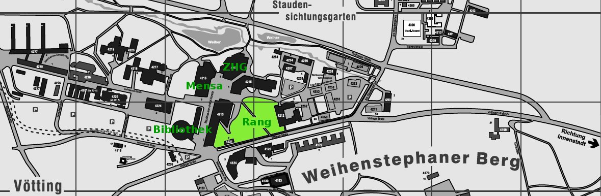 Lageplan des Zeltplatzes in Freising
